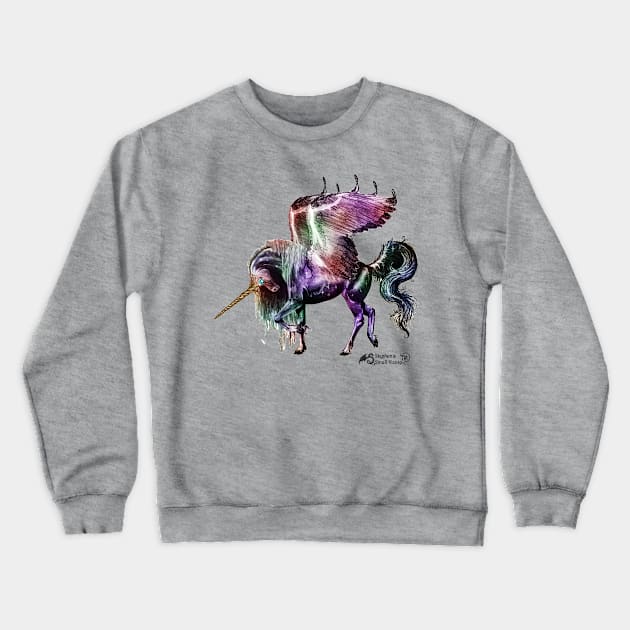 horse pony equine pegacorn pegasus unicorn Crewneck Sweatshirt by pegacorna